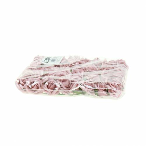 Product Foam rose Ø3.5cm old pink 48 pcs