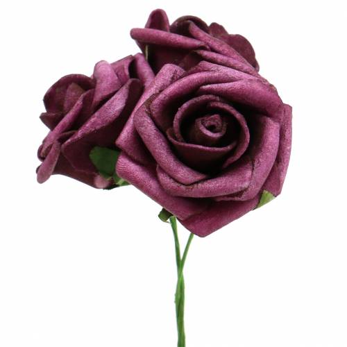 Product Foam rose Ø3.5cm Mauve 48p