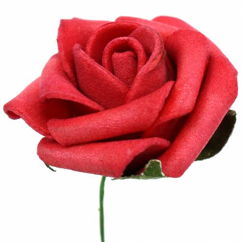 Product Foam Rose Ø3.5cm various colours 48 pcs