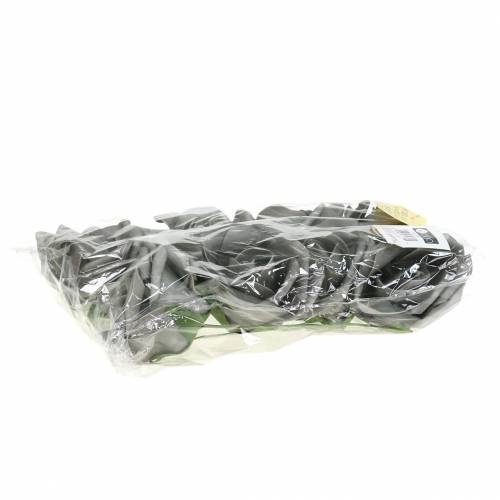 Floristik24 Foam Rose Ø10cm Grey 8 pcs