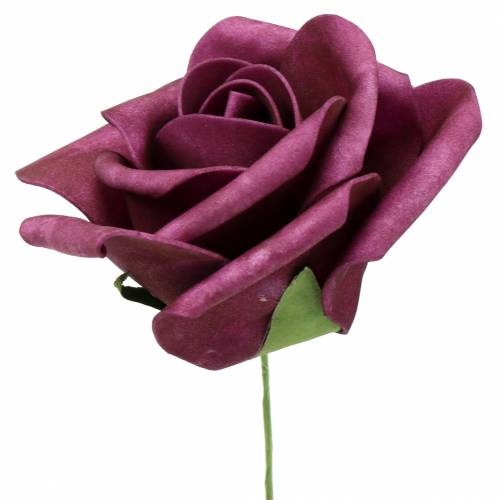 Product Foam rose Ø10cm Mauve 8pcs