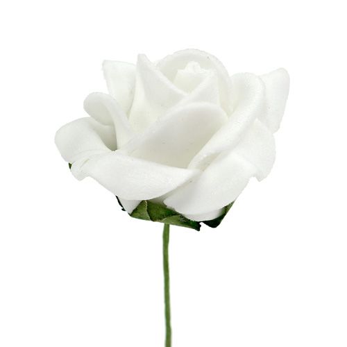 Product Foam rose Ø 3.5cm white 48 pieces