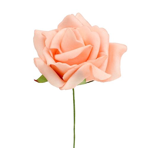 Floristik24 Foam Rose Ø 6cm salmon pink 27 pcs
