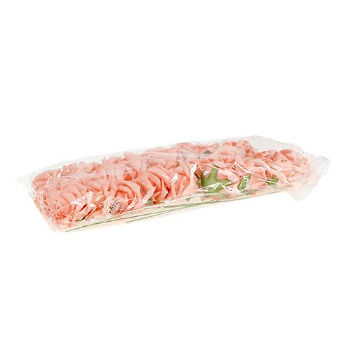 Floristik24 Foam Rose Ø 6cm salmon pink 27 pcs