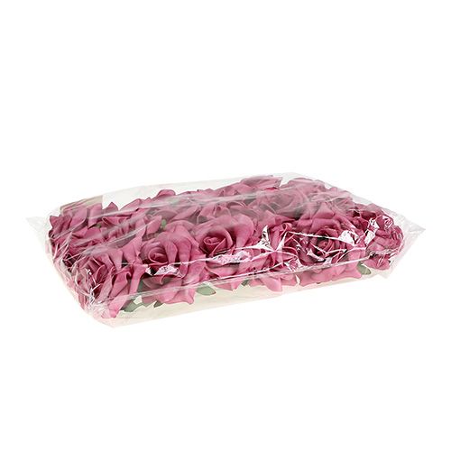 Floristik24 Foam Rose Ø7.5cm Pink 18 pcs