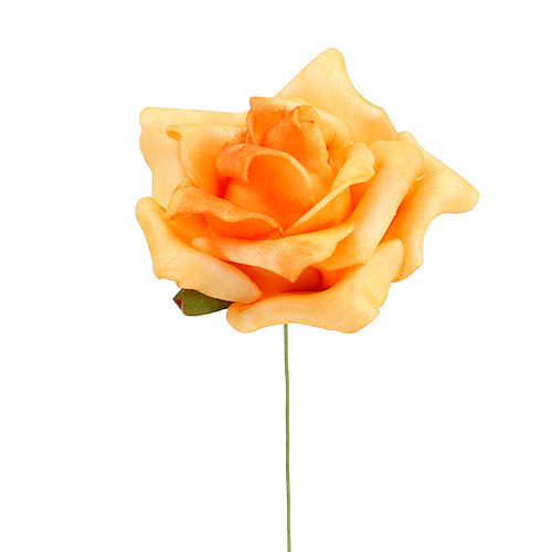 Floristik24 Foam rose Ø6cm light orange 27 pcs