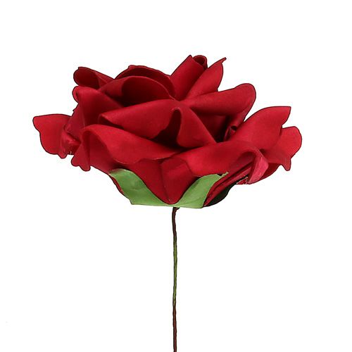 Floristik24 Foam rose foam rose red Ø15cm 4 pcs