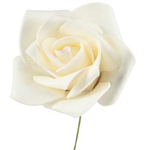 Foam roses Vanilla Artificial roses Ø6cm 27 pcs