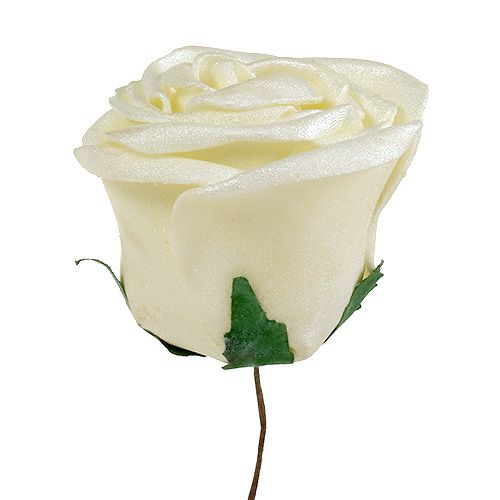 Product Foam roses mix Ø6cm white, cream, pink mother-of-pearl 24pcs