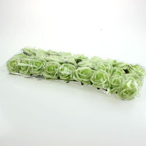 Floristik24 Foam rose Ø 6cm green 27p
