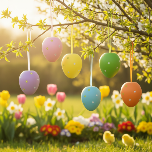 Product Large Easter eggs for hanging plastic eggs 11×14.5cm 6 pcs