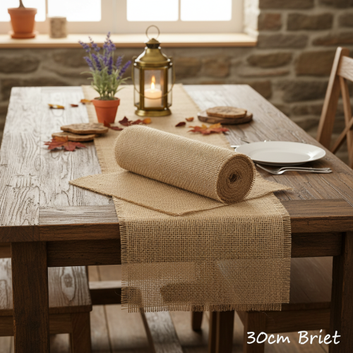Product Table runner jute ribbon natural 30cm 10m