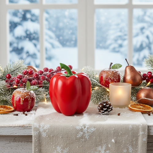 Product Decorative Vegetable Pepper Red Food Dummy H10cm