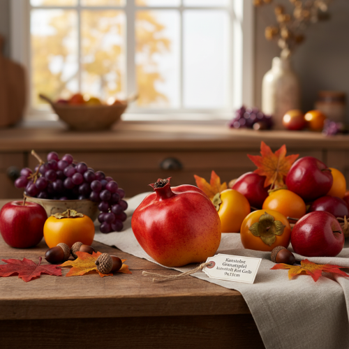 Product Artificial Fruit Pomegranate Artificial Red Yellow 9×11cm