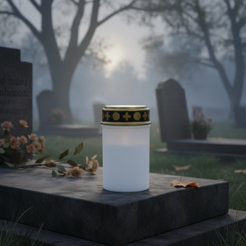 Product LED grave light white, warm white timer battery operated Ø6.8 H12.2cm