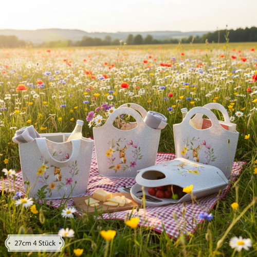 Product Felt bag with adorable Easter bunny, suitable for spring and summer, 27cm, 4 pieces