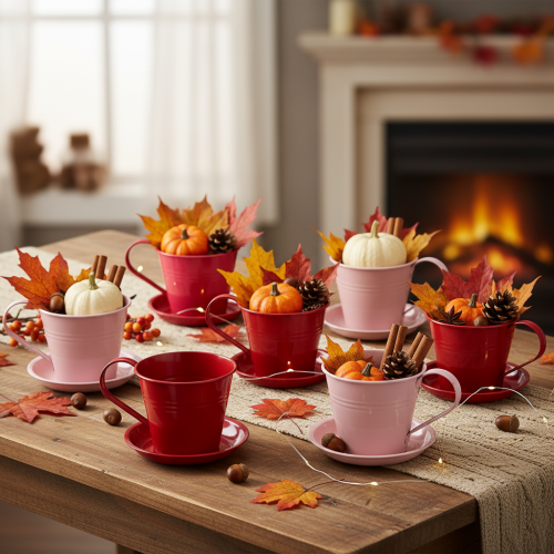 Product Planting cup with saucer for creative gardens, 11cm, 6 pieces