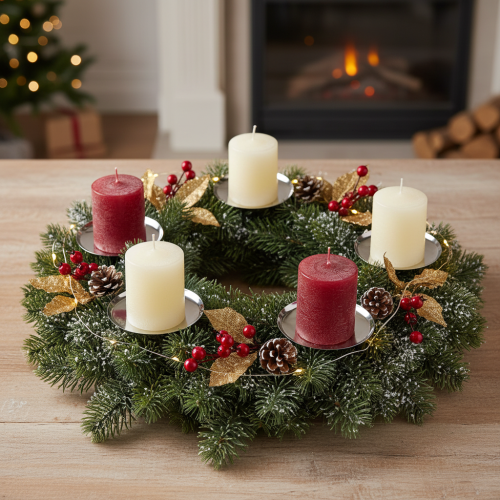 Product Candle holder silver Ø10cm 4 pcs