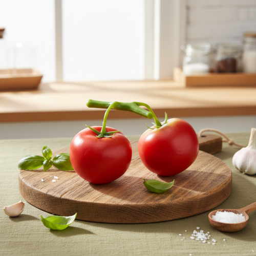 Product Decorative Tomatoes 2 Artificial Tomatoes on Vine Ø6cm L15cm