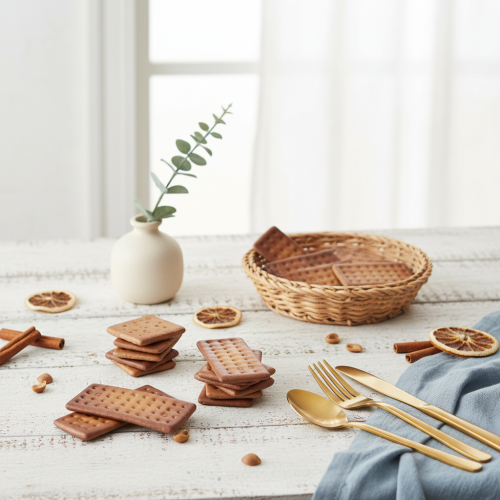 Product Decorative Cookies, Artificial Food, 24 Pieces, 9x4cm, Table Decoration, Shop Window Decoration, Event Decoration, Photo Props