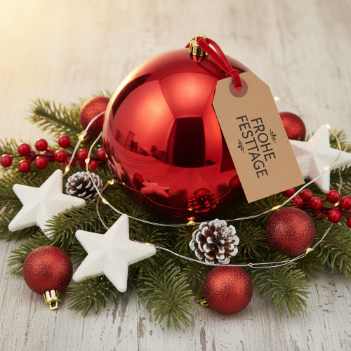 Product Large red plastic Christmas bauble, Ø25cm