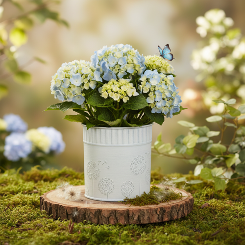 Product Dandelion flower pot, white, Ø9.5cm, H11cm