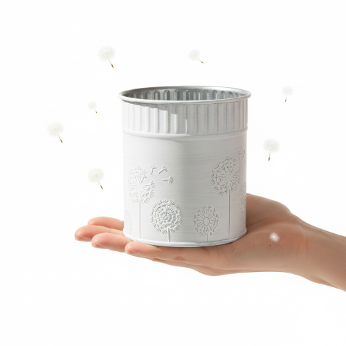 Product Dandelion flower pot, white, Ø9.5cm, H11cm
