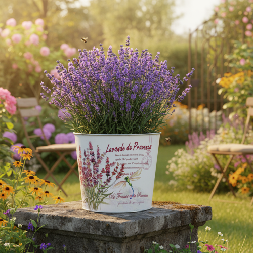 Product Metal planter, flower pot, lavender, Ø24cm H21cm