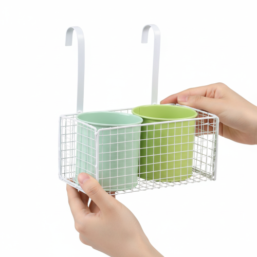 Product Hanging metal flower pot, green, balcony decoration, L22cm H23.5cm