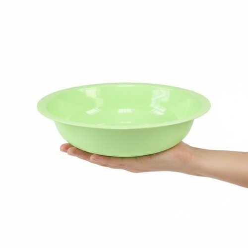 Product Decorative metal bowl with enamel look, green lime green, 25cm