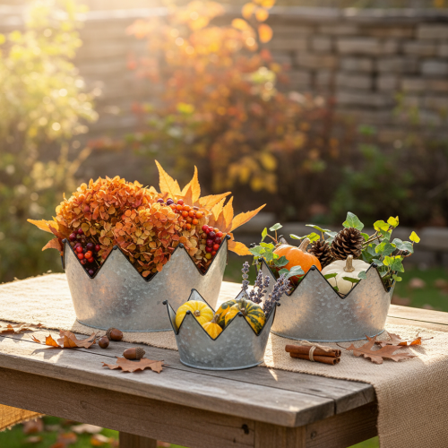 Product Decorative bowl metal bowl crown Ø26.5/22.5/19cm set of 3