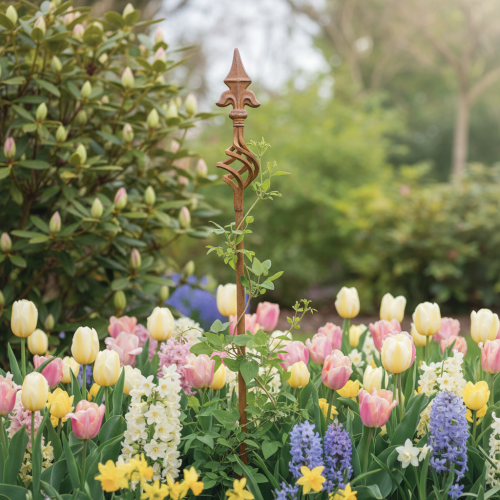 Product Garden stake trellis for garden decoration with decorative element 115cm