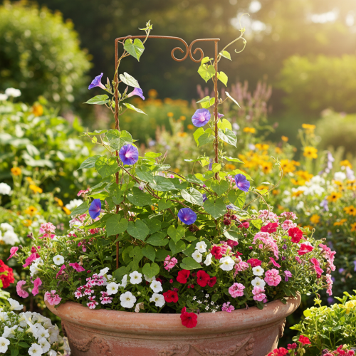 Product Trellis, climbing aid, curved decorative element for flower beds and plant pots, 75cm