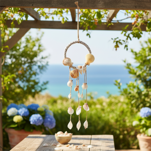 Shell decoration for hanging Maritime hanging decoration Ø14.5cm H65cm | Floristik24.co.uk