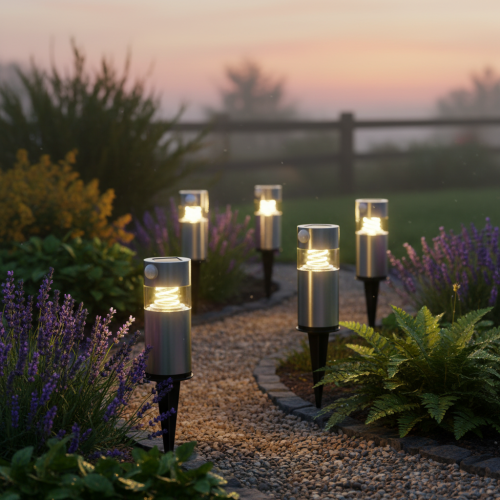 Solar garden light with ground spike and LED lighting, 34 cm | Floristik24.co.uk