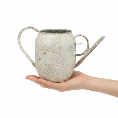 Vintage metal plant pot/watering can, antique garden decoration, 32x10.5x18cm | Floristik24.co.uk