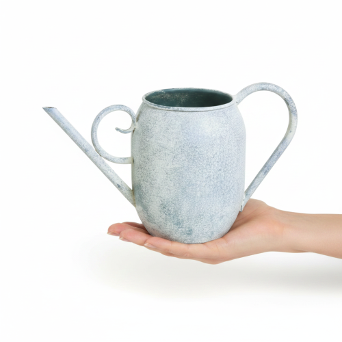 Decorative Watering Can Vintage Metal White Blue 32x11x18cm Decorative Accessory | Floristik24.co.uk