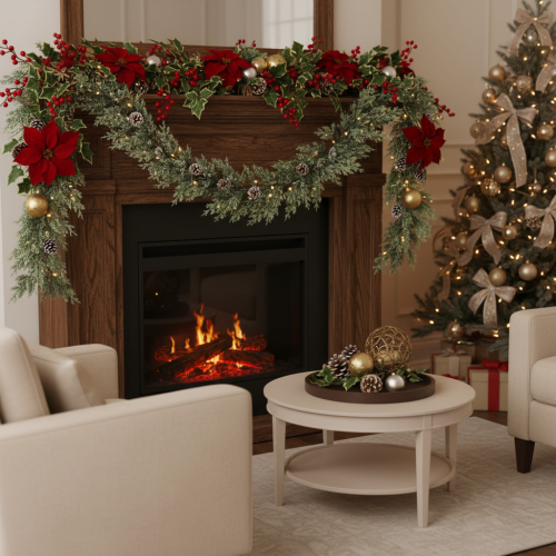 Artificial Juniper Garland for Tables, Windowsills or Door Frames – 185cm | Floristik24.co.uk