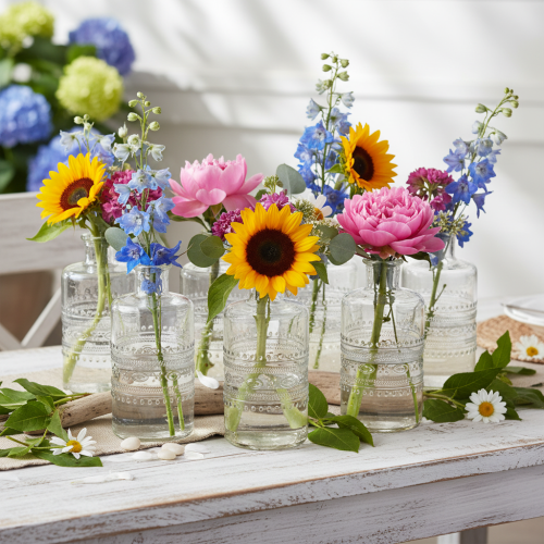 ProductName  
Set of 6 Clear Glass Cylindrical Decorative Vases with Pattern – 15cm  

ProductDescription  

<h2>Set of Clear Decorative Glass Vases for Stylish Home Decoration</h2>  

<p>These clear cylindrical glass vases with intricate patterns are a v | Floristik24.co.uk