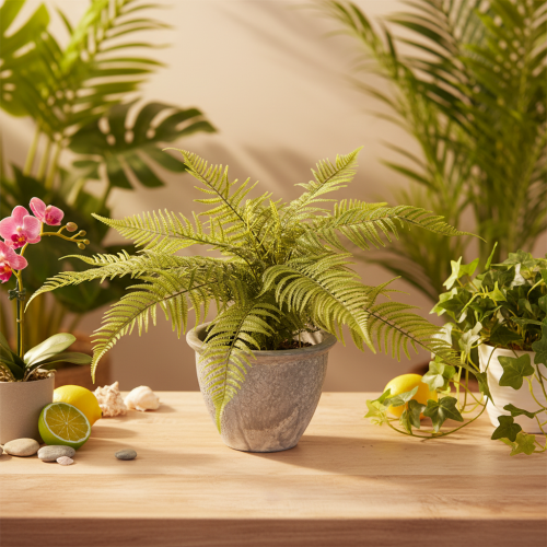 Kunststoff Fern in Plant Pot 35cm for Indoor Decoration | Floristik24.co.uk