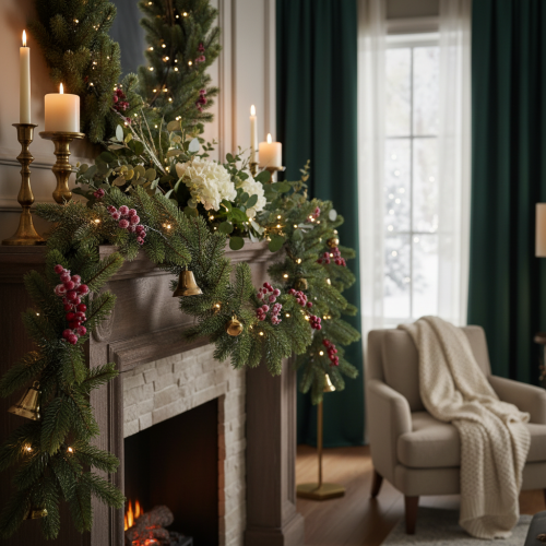 Artificial Green Pine Garland 200cm for Festive Decorations | Floristik24.co.uk