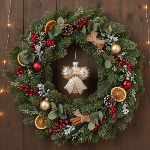 Glass Christmas Hanging Bow Ornaments, 10cm, Set of 2, Brown Tones | Floristik24.co.uk