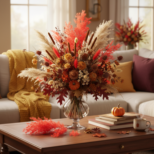 Product Red Dried Asparagus Bundle for Floral Arrangements 65cm 80g