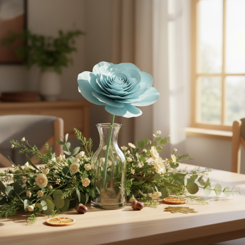 Product Florist Crepe Paper Light Blue 50x250 cm for Decoration
