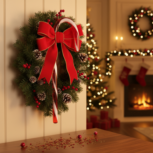 Artificial Candy Cane Red-White Decoration 35 cm Set of 3 | Floristik24.co.uk