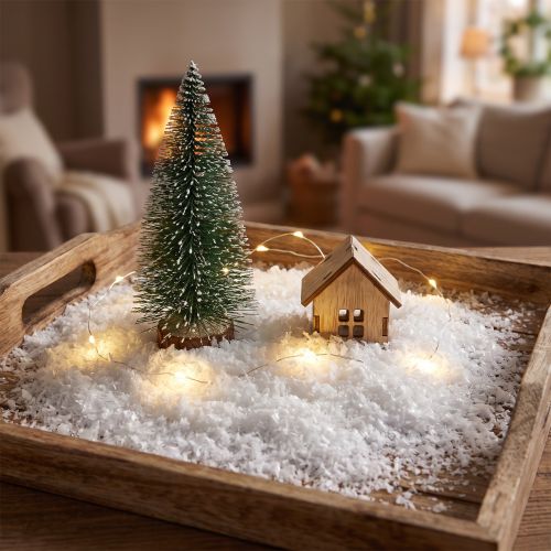 Artificial Snowflakes White 30g Coarse Polyethylene for Christmas Decorations | Floristik24.co.uk