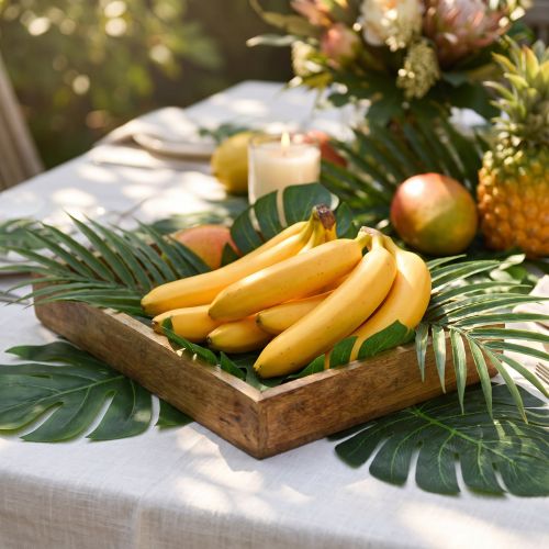Artificial Banana Decoration Yellow Artificial Fruit Like Real 18cm | Floristik24.co.uk