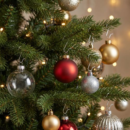 Product Ball hanger silver hanger Christmas balls 35mm 50 pcs