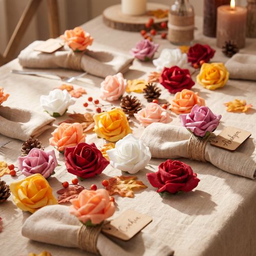 Foam Rose Ø4.5cm various colors 36 pcs | Floristik24.co.uk