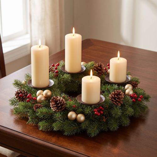 Candle Holder Brown Ø6cm 4 pcs | Floristik24.co.uk